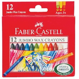 Faber-Castell輝柏 大象粗芯蜂蠟筆12色(120040)