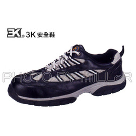 【米勒線上購物】安全鞋 3K 輕型安全鞋 條紋黑 有鋼頭工作鞋 100% 台灣製 可加購鋼底