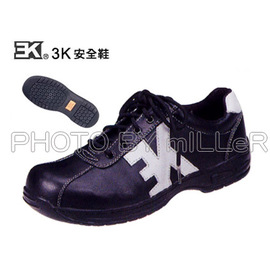 【米勒線上購物】安全鞋 3K B2075AS 彈力休閒安全鞋 LOGO黑 有鋼頭工作鞋 台灣製 可加購鋼底