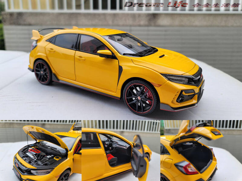 LCD Models精品】1/18 2020 Honda Civic Type R (FK8)~全新黃色~預購