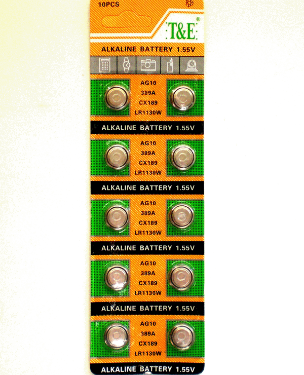 AG10水銀電池AG10/LR1130/389/SR1130/189 鈕扣電池尺水銀電池一卡10個- PChome 商店街