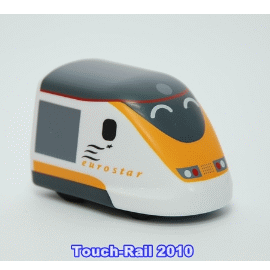 【鐵道新世界購物網】 Q版迴力小火車(英國高鐵EURO STAR)-台灣製