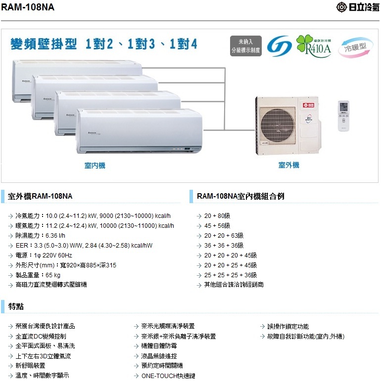 日立一對四自由搭配變頻冷暖室外機 Ram 108na 單售 Pchome商店街 台灣no 1 網路開店平台 日立一對四自由搭配變頻冷暖室外機 Ram 108na 單售 Pchome商店街 台灣no 1 網路開店平台