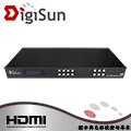 DigiSun VW406 4K HDMI 4螢幕拼接電視牆控制器+4x4矩陣切換器 專業型