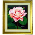 玫瑰花寫實油畫(羅丹畫廊)含框82X92公分,玫瑰花油畫精品(100％手繪)