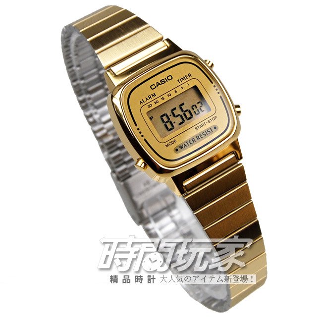 LA670WGA-9DF 卡西歐 CASIO 復刻金色 電子錶 金色 23mm 女錶