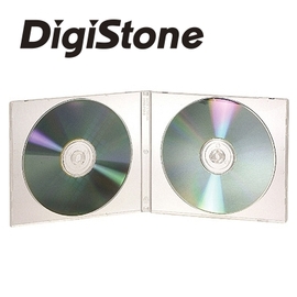 DigiStone 光碟片收納盒 2片裝標準型(1cm)CD/DVD軟殼收納盒/白色透明 100PCS=&gt;台灣精品,台灣製造!!
