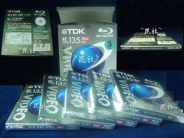 P-sha~毘社TDK原廠次世代Blu-ray Disc 5x BD-RE135N 藍光空白片BD-R