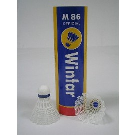 Winfar M86 學校教學專用尼龍羽毛球 白色(1筒6個入)
