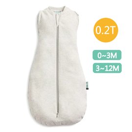 ergoPouch ergoCocoon 0.2T二合一舒眠包巾-亞麻灰 (0~3m|3~12m) 懶人包巾