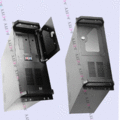 (N-CITY)西華4U標準型工業機殼(黑)~2大1小7隱藏~上蓋內建8CM風扇x2+USBx2 .