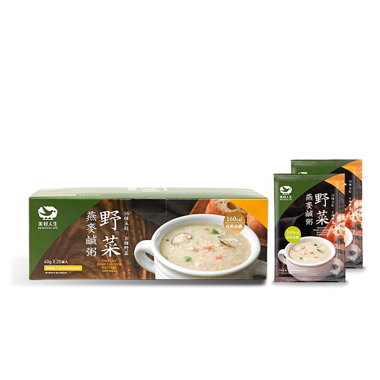 (買1送1) 【美好人生】野菜燕麥鹹粥 (40gx20包/盒)