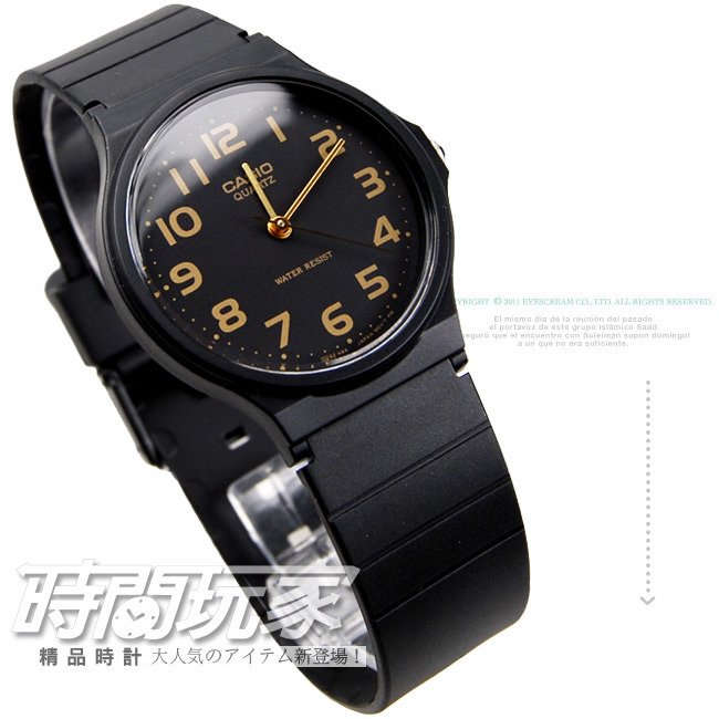 MQ-24-1B2LDF CASIO 手錶 黑色 33mm 膠帶 34mm 男錶 女錶 時間玩家 MQ-24-1B2