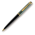 Pelikan百利金k600綠桿金夾原子筆