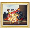 (大幅)水果畫果實畫-2(羅丹畫廊)含框105X134公分(100％手繪)