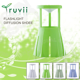 【Truvii】手電筒光罩-(果綠).反射燈罩.不同尺寸手電筒即可轉換成露營燈,桌燈,釣魚燈
