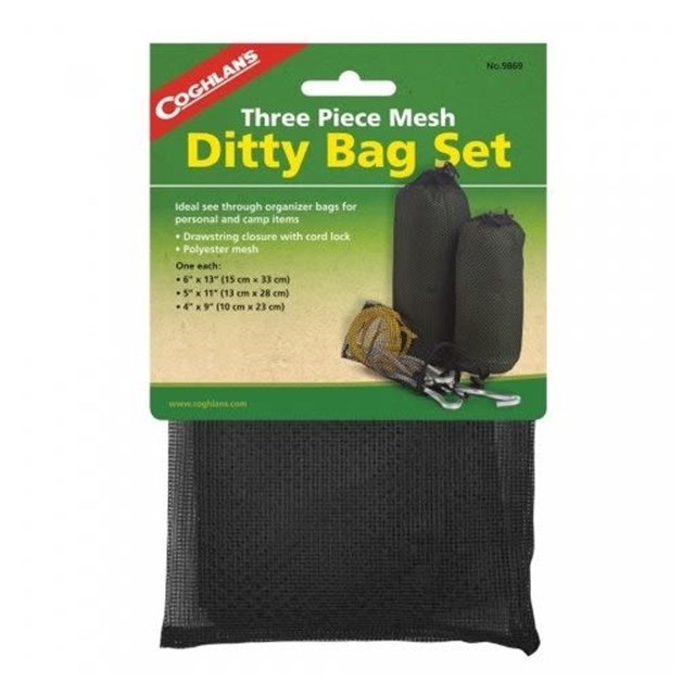 【Coghlans -加拿大】熱賣款 束口式網狀收納袋(3入) Mesh Ditty Bag Set.輕量化 器材 裝備袋 打理包 9869