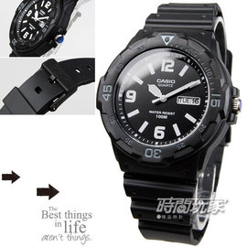 CASIO卡西歐MRW-200H-1B2指針錶 黑面 黑色橡膠 男錶 日期星期顯示 時間玩家 47mm MRW-200H-1B2VDF
