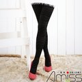 Amiss-襪子團購網♥【Z407-2】手工網印染色褲襪►波浪曲線