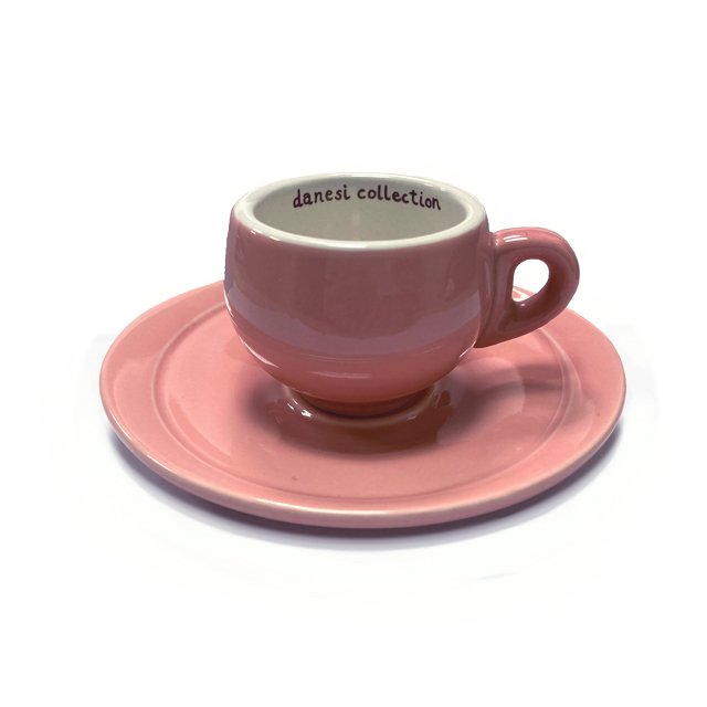 義大利百年經典 Danesi 50c.c. espresso - 彩色濃縮咖啡杯盤組 粉紅淺藕色