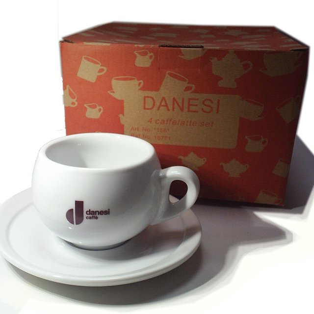 意大利百年經典咖啡Danesi 300cc latte 咖啡杯4杯4盤事事如意彩盒裝__95折,免運費,限量發行