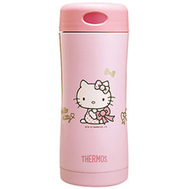 【THERMOS膳魔師】Hello Kitty雙層真空保溫杯瓶400ml-粉色PK【JCG-400-PK】(MF0152P)
