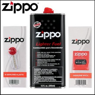 ◆斯摩客商店◆【ZIPPO】3樣合購優惠組合(大罐補充油 打火石 棉芯)