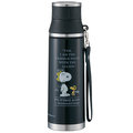 SNOOPY(史努比) 超輕量不銹鋼保溫保冷水瓶500ml/黑 4973307317743
