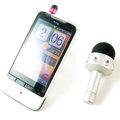 耳機孔防塵塞+觸控筆 裝飾型點選筆適用iPAD HTC SamSung Nokia MOTO等電容式觸控螢幕 銀