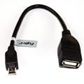 包覆式USB2.0 A母 轉 mini 5pin公 延長線(25cm)