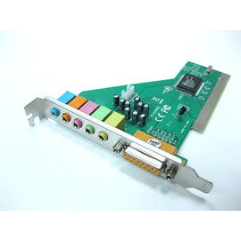 PCI音效卡5.1CH /採用CMI-8738-6ch晶片 (6聲道環繞聲輸出)