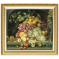 精緻古典水果畫果實畫-3A(羅丹畫廊)含框65X75公分(100％手繪)