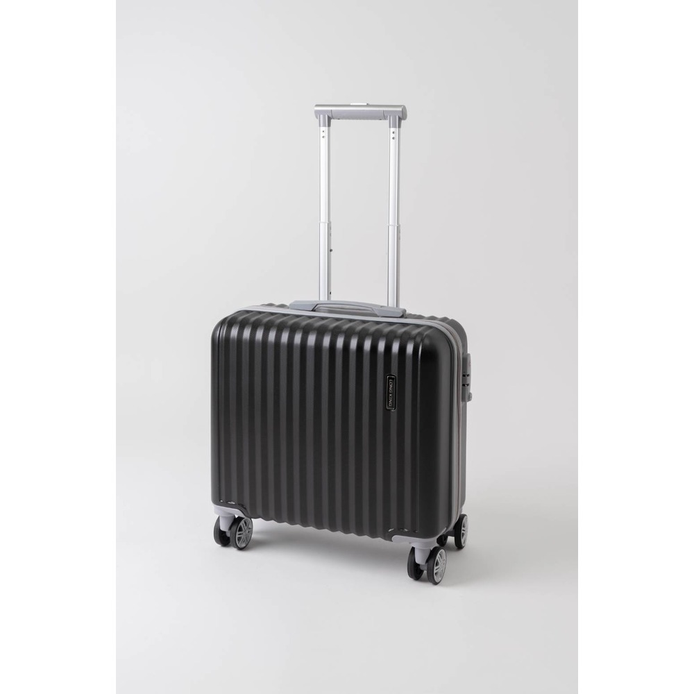 《 葳爾登》 多功能多夾層飛機輪17吋電腦拉桿行李箱超級輕硬殼旅行箱ABS+PC登機箱17吋8011黑灰色