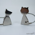 【MIYA米亞】Cats&amp;Dogs 狗狗貓貓 造型鑰匙圈 (可愛造型 飾品 水鑽 隨身佩件 佩飾 吊飾 裝飾 精品 鑰匙釦)