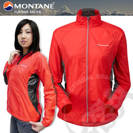 【英國 Montane】Featherlite Marathon Jacket 女款 羽量馬拉松風衣外套.附收納袋.排汗.透氣.吸濕.輕量/紅