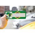 【衝浪小胖】巴西國旗複寫停車牌/Brazil/超過２０國造型/TVBS-N獨家