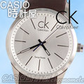 CASIO 時計屋 CK手錶 Calvin Klein K2241138 銀面丁字面 皮革錶帶 高質感設計 附發票
