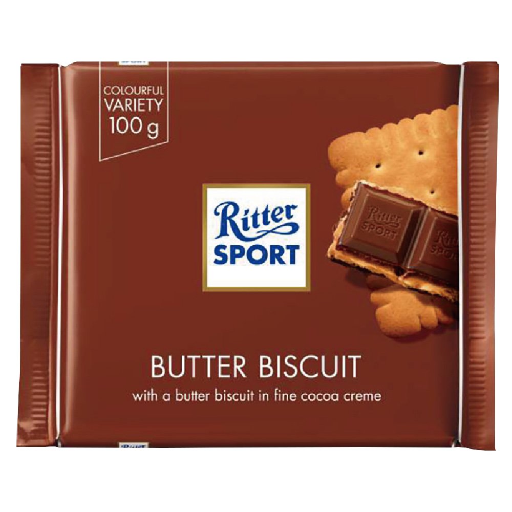 【買四送一、贈品隨機】Ritter Sport 奶油餅夾心巧克力