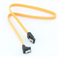 標準SATA 帶卡扣 排線/連接線/傳輸線/資料線 (45CM) 彎頭/直頭 黃