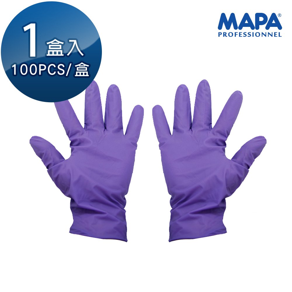MAPA 手套 拋棄式手套 100入 盒裝 防化學手套 防護手套 乳膠手套 實驗室手套 994