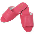 壓紋氣墊室內皮拖鞋-粉紅色-24號*6