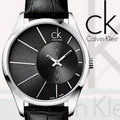 CK手錶 Calvin Klein男錶 國隆 K0S21107 CK 黑面_光芒系列_極簡風_皮革錶帶石英男錶_一年保固_開發票