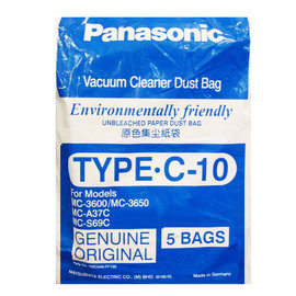 Panasonic 國際 集塵紙袋 TYPE-C10 吸塵器專用集塵紙袋 5入 MC-3600 MC-3650 MC-A 37C MC-S 69C