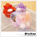 【winshop】B1339 愛心型收藏鐵盒(蝴蝶花漾緞帶)/婚禮小物包裝糖果盒禮品盒贈禮品盒喜糖盒馬口鐵盒/可印字