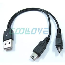 小白的生活工場*FJ USB A公轉micro USB+MINI 5Pin充電線(UC0022)*