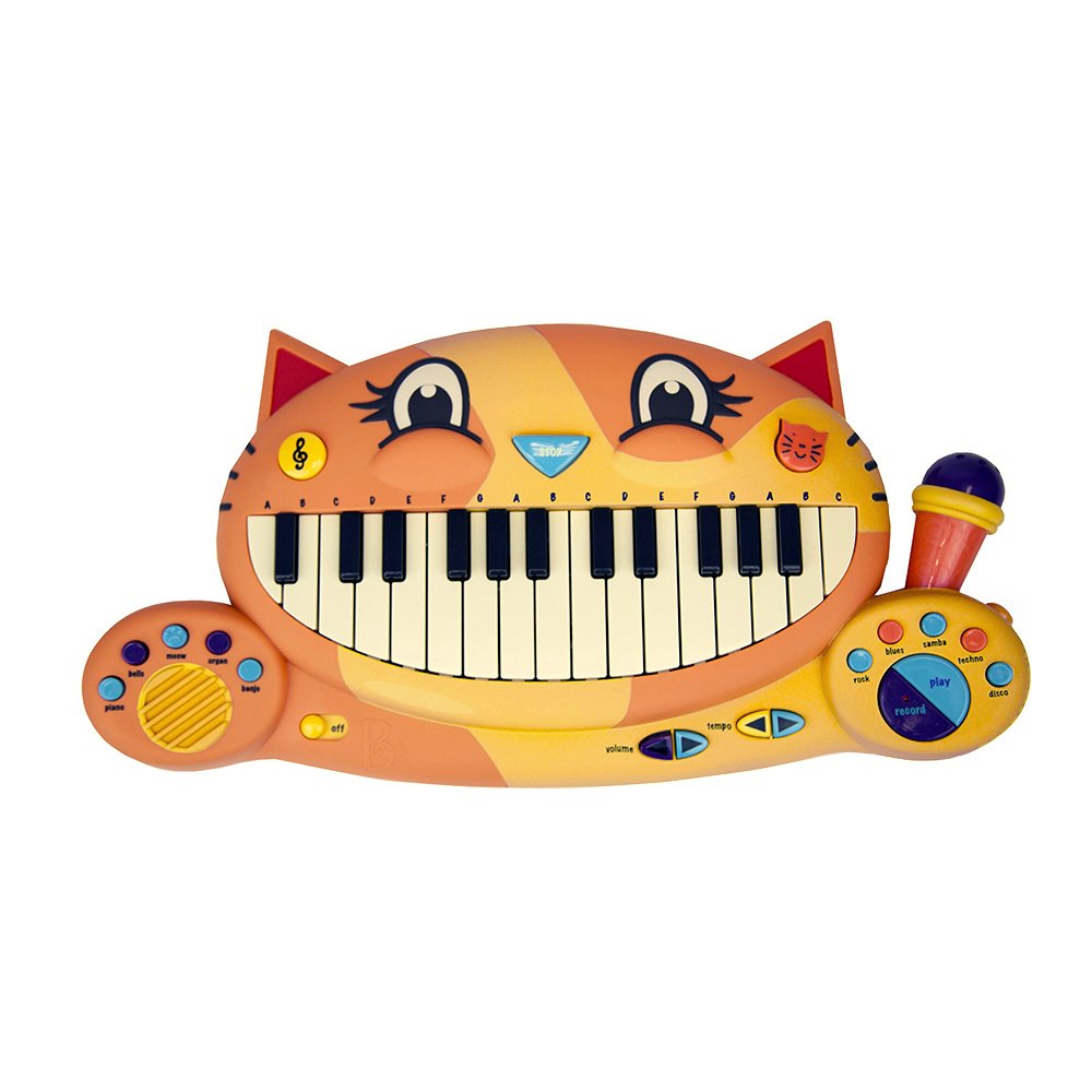 娃娃國★【美國 B.Toys】音樂系列-大嘴貓鋼琴．感覺統合．2歲以上．兒童音樂玩具.動物造型樂器.音效
