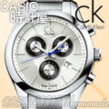 CASIO 時計屋 CK Calvin Klein 中性錶 K0K28120 三眼計時 不鏽鋼錶帶 全新 保固 附發票