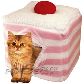 ☆日本Doggyman貓咪用草莓蛋糕睡窩《4938》甜點系列睡床