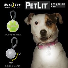 【美國 NITE IZE】PetLit LED Collar Light LED 狗狗/貓咪 寵物勾環項圈燈-迷你白光LED燈.露營.自行車夜騎. PCL02-03-02JE
