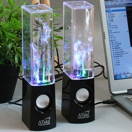5Cgo 【代購七天交貨】 ATake 飛碟客 水舞音箱 創意音樂噴泉 mini 音響 電腦外接喇叭